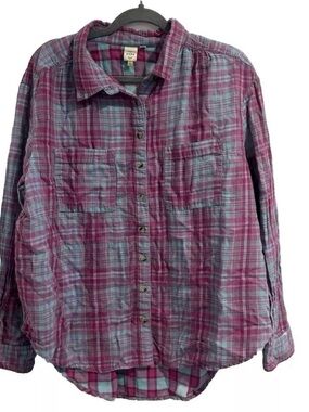 Women’s Anthropologie Seen Worn Kept Button Down Shirt Size 16 XL